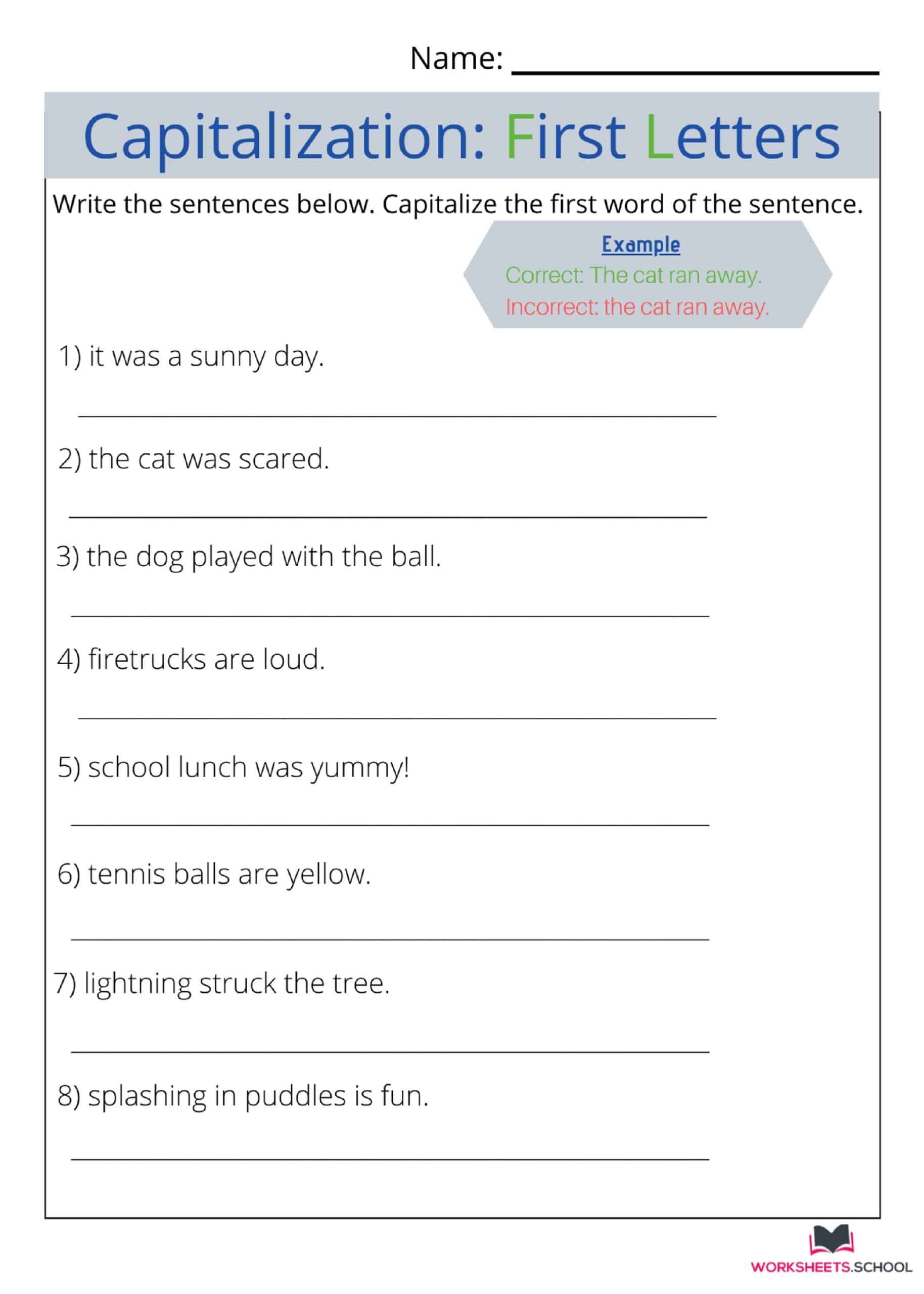 10 Awesome Capitalization Worksheets PDF EduWorksheets