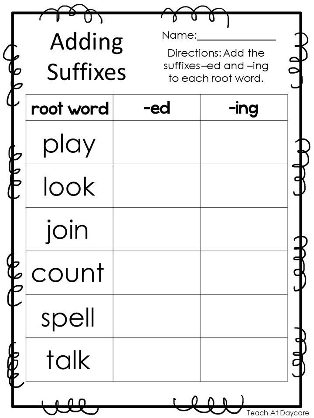 10 Printable Adding Suffixes Worksheets 1st 2nd Grade ELA Worksheets Etsy