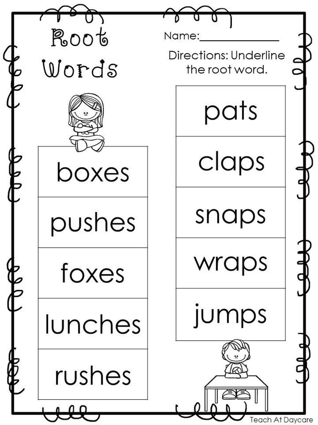 10 Printable Root Words Worksheets 1st 3rd Grade ELA Worksheets Etsy Root Words Worksheets 8 Free PDF Printables Teach Prints
