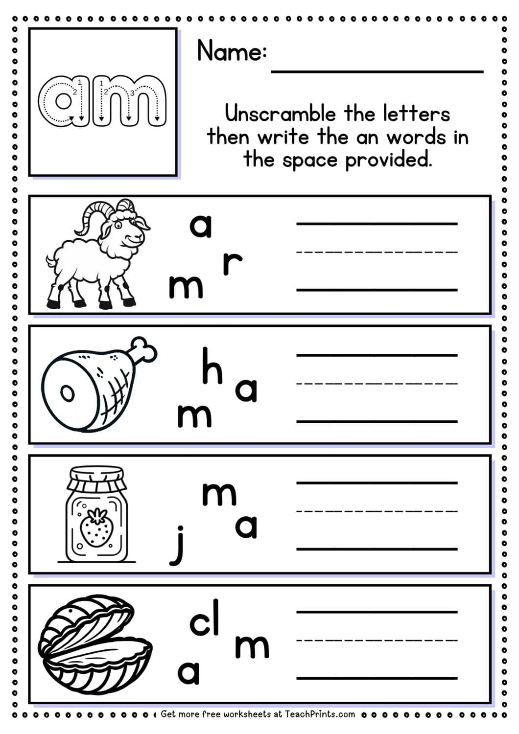 100 Free Word Family Worksheets Teach Prints