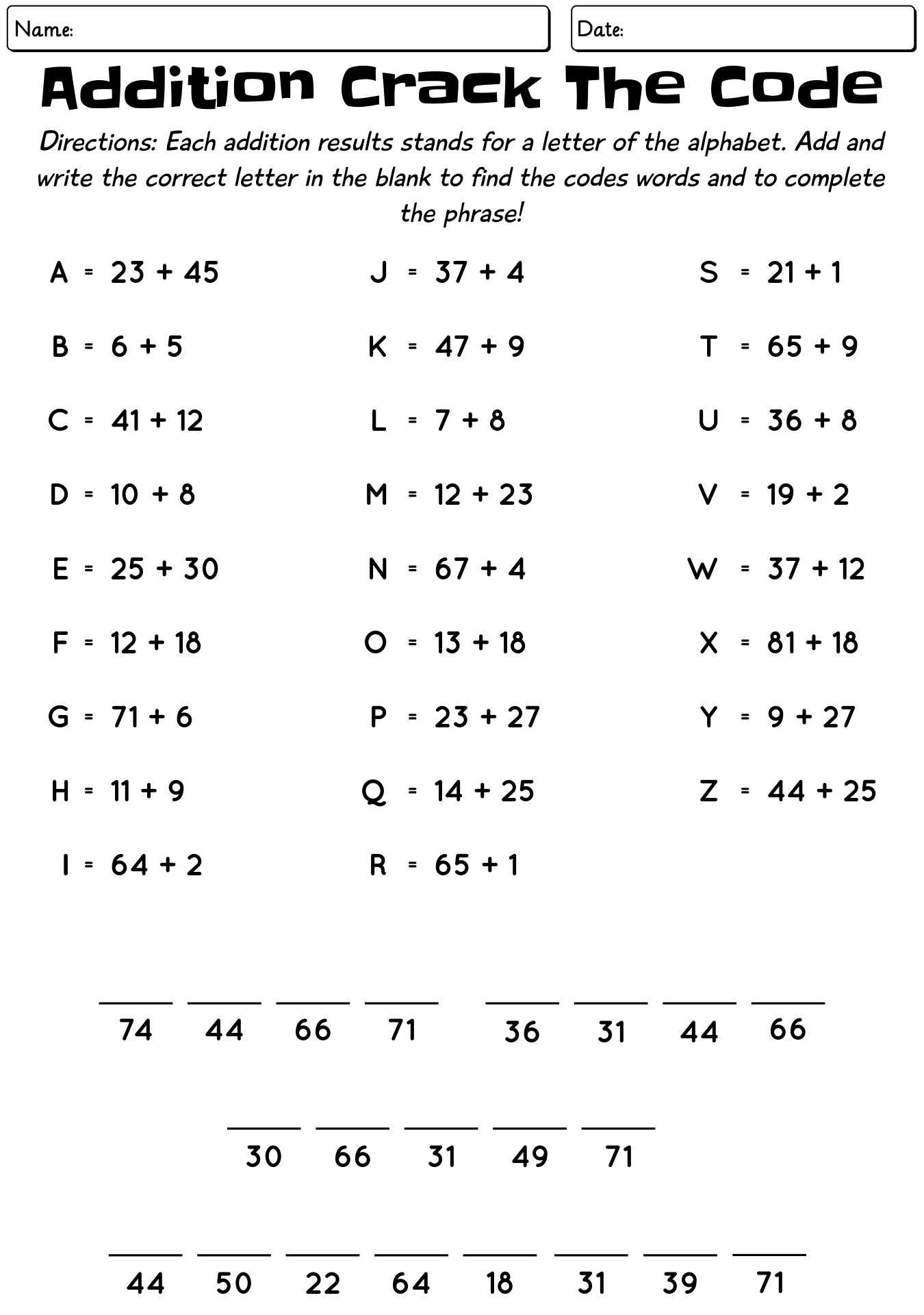11 Secret Message Math Worksheets Free PDF At Worksheeto 11 Secret Message Math Worksheets Free PDF At Worksheeto