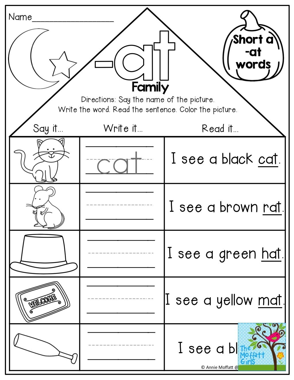 11 Word Families At Ideas To Save Today Word Families Kindergarten Reading Phonics And More AT Words Words Scramble Phonics Word Families Worksheet Ezpzphonics