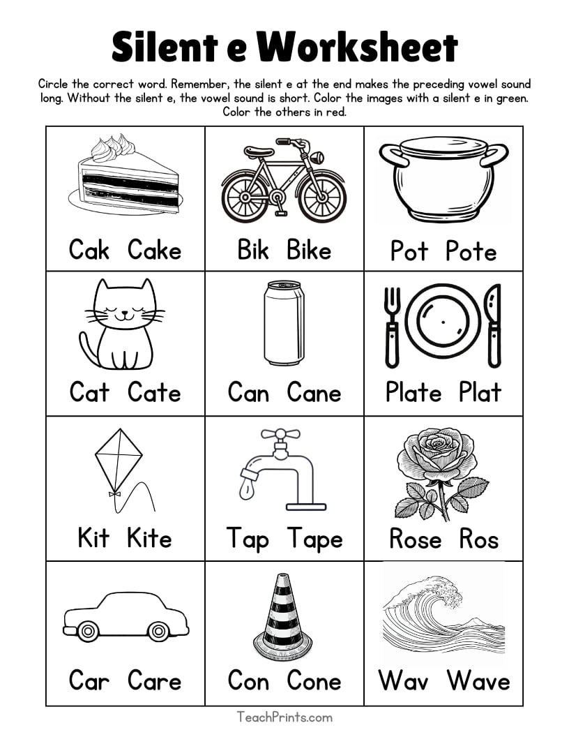 13 Silent E Worksheets Free PDF Printables Teach Prints Bossy E Worksheet Free Printable Digital PDF