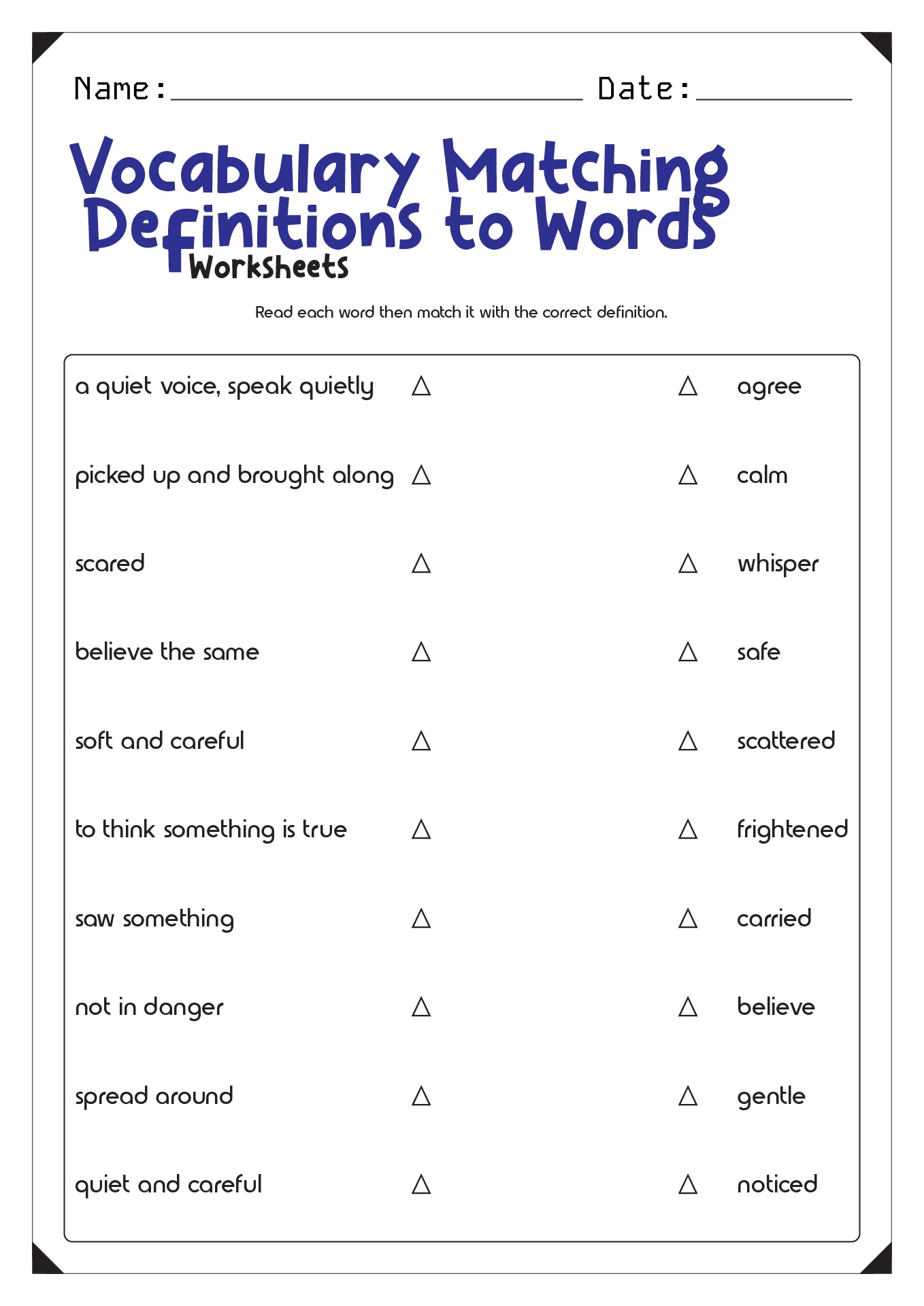 14 Matching Definitions To Words Worksheets Free PDF At Worksheeto 14 Matching Definitions To Words Worksheets Free PDF At Worksheeto