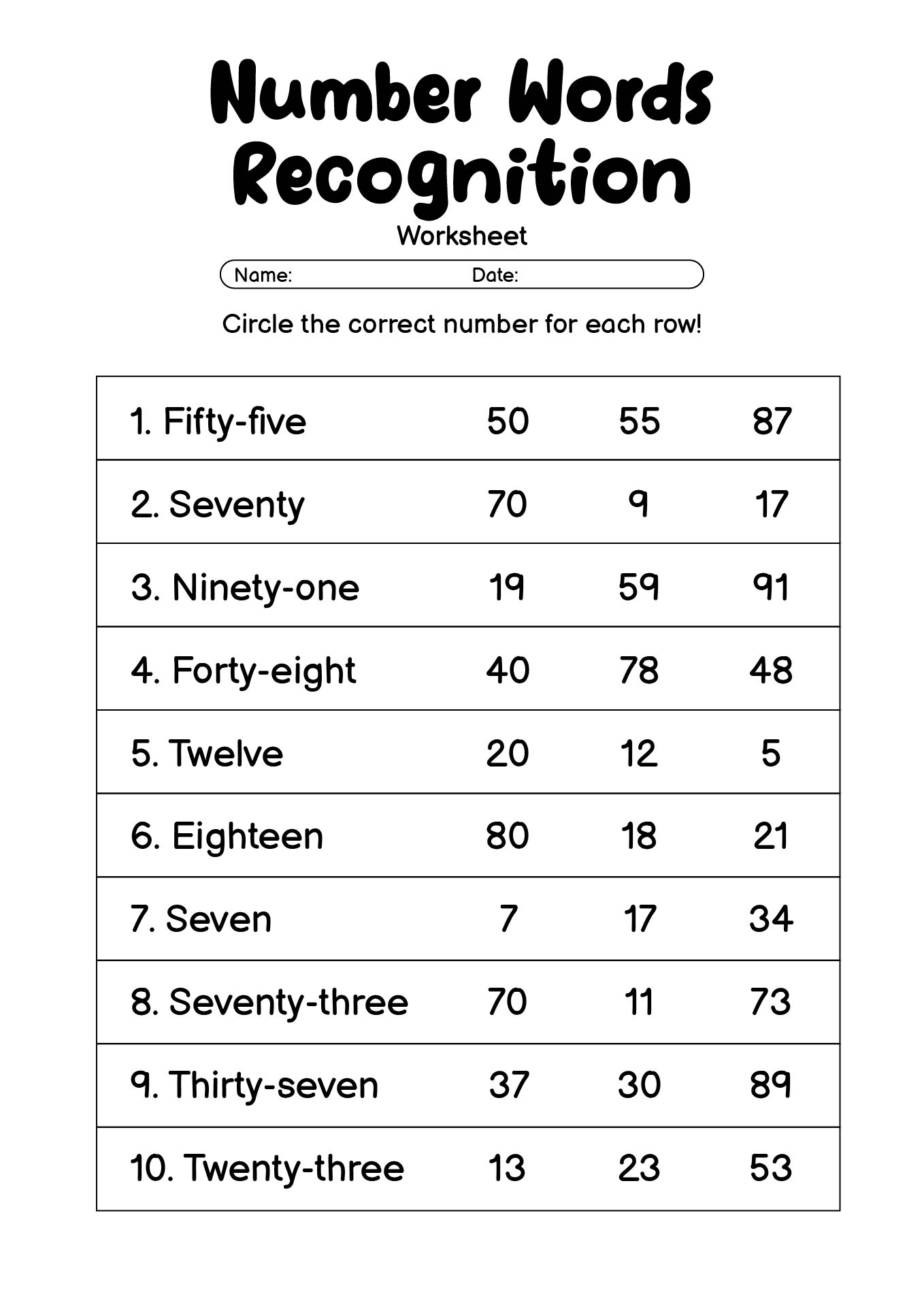 15 Spelling Number Words 1 100 Worksheets Free PDF At Worksheeto