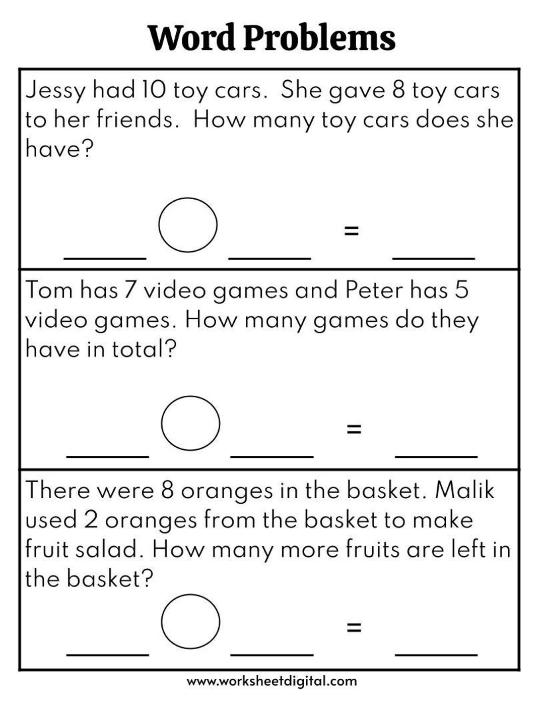 Addition And Subtraction Money Word Problems Math Worksheets For Grade 2 3 Made By Teachers