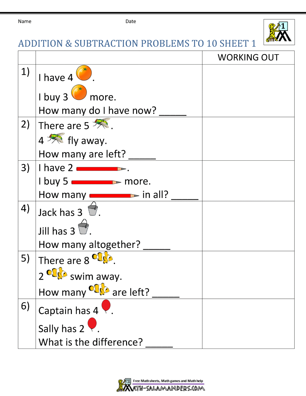 1st Grade Addition And Subtraction Word Problems 1st Grade Addition And Subtraction Word Problems