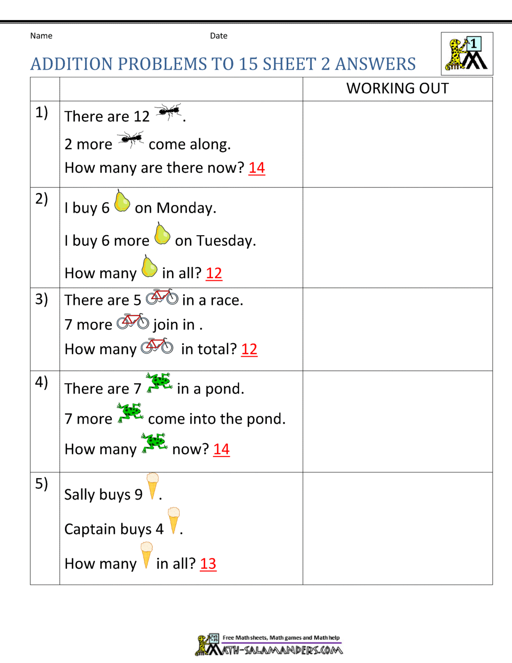 1st Grade Addition Word Problems 1st 2nd Grade Math Word Problems Worksheet Printable Etsy Israel