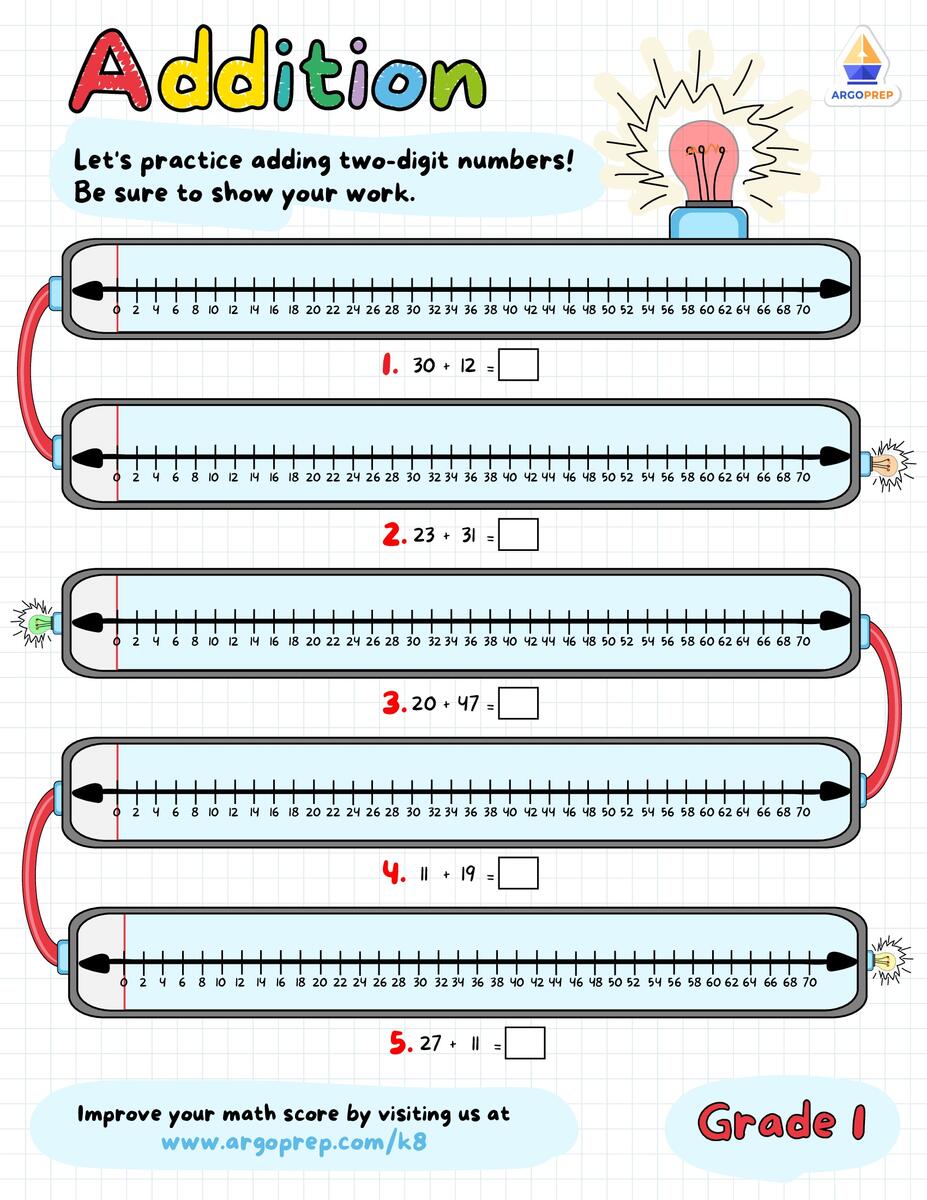 1st Grade Word Problems Number Lines Worksheets For Free ArgoPrep