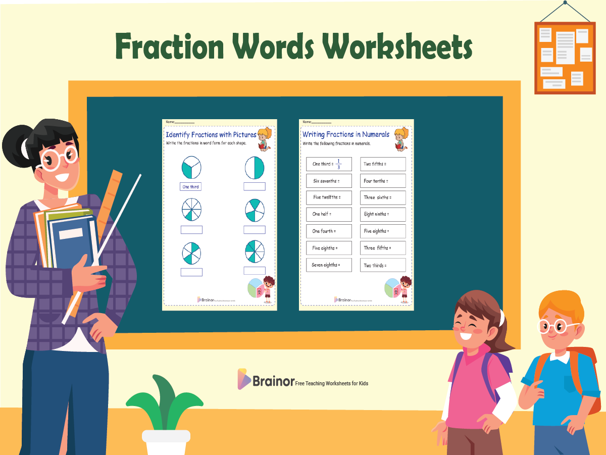 20 Fraction Words Worksheet Free Printable 20 Fraction Words Worksheet Free Printable
