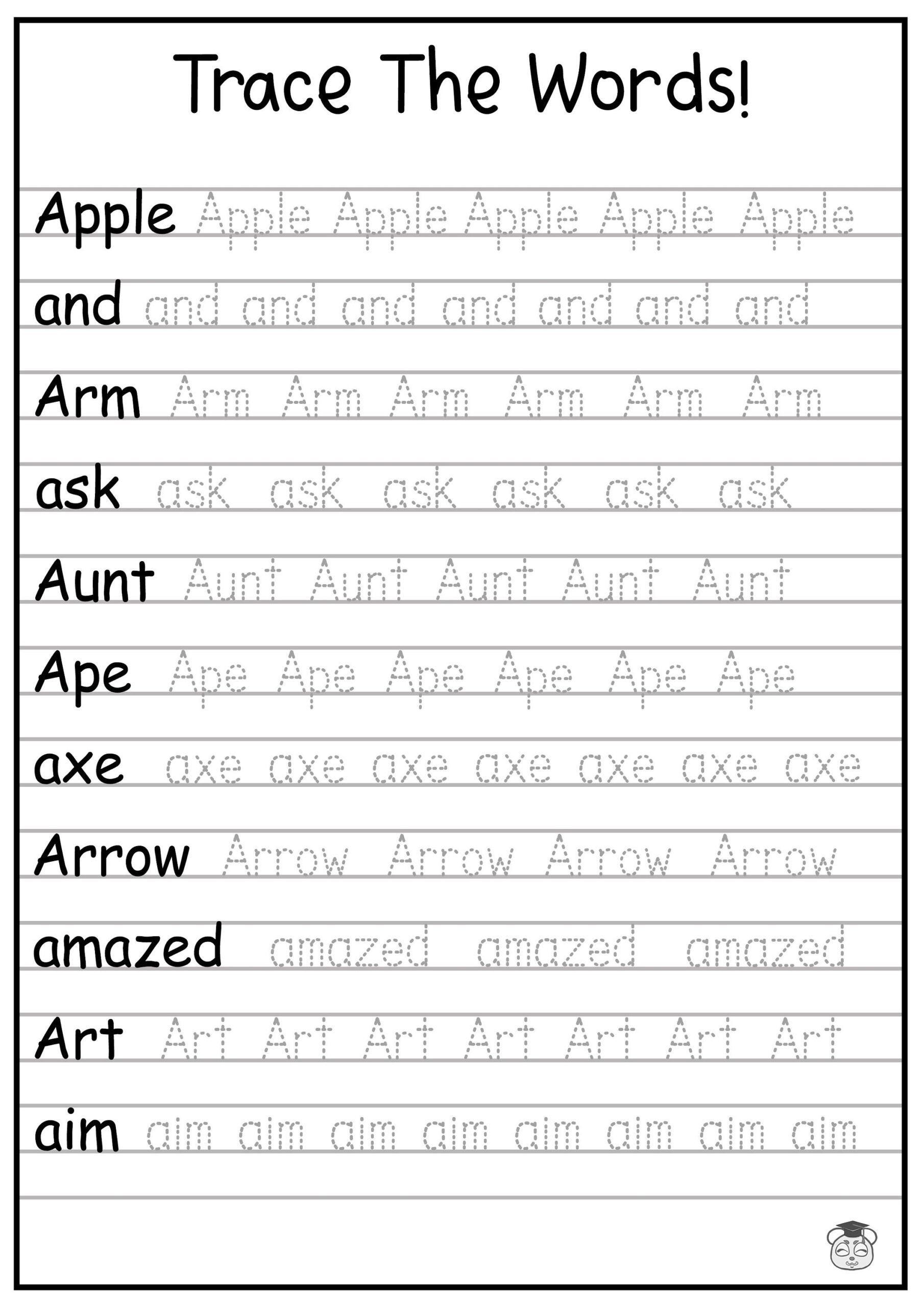 300 Free Letter Tracing Worksheets By Gold Star Fun Vibrant Designs