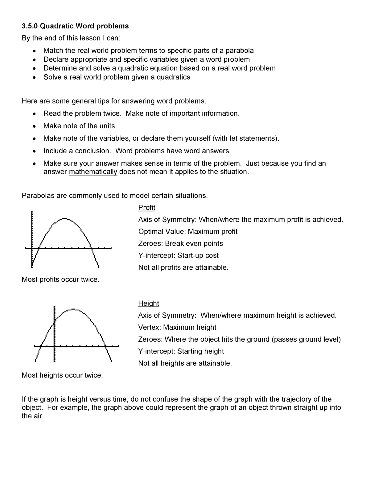 3 5 0 Quadratic Word Problems 3 5 Quadratic Word Problems By The Worksheets Library