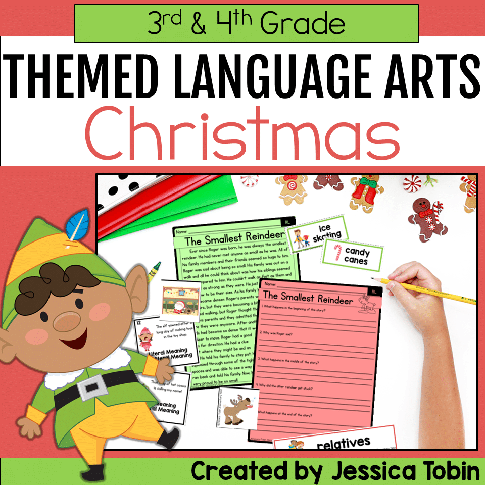 3rd And 4th Grade Christmas ELA Activities