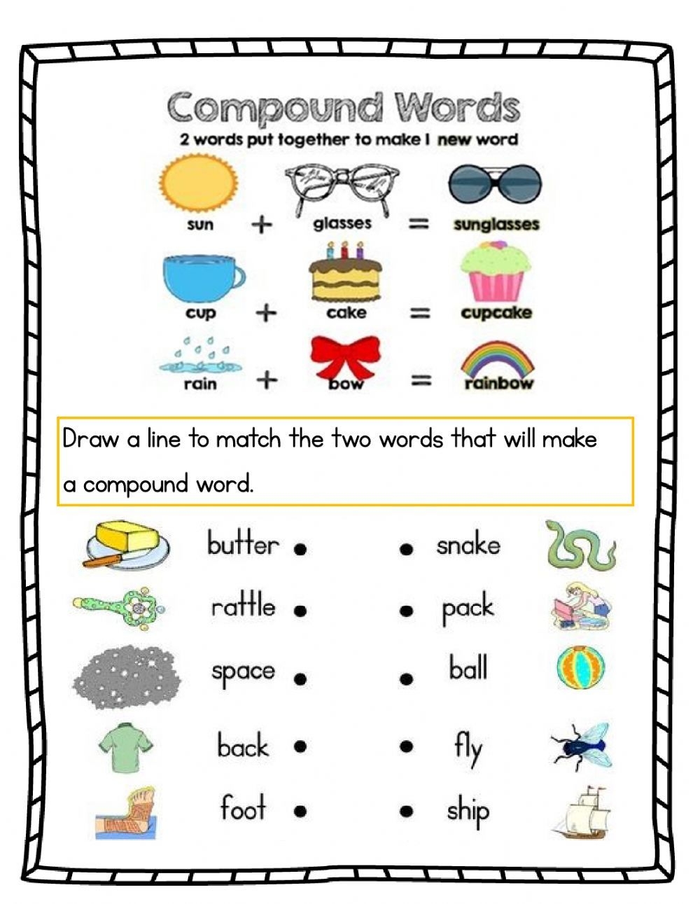 45 Compound Words Ideas Compound Words Words Compound Words Worksheets