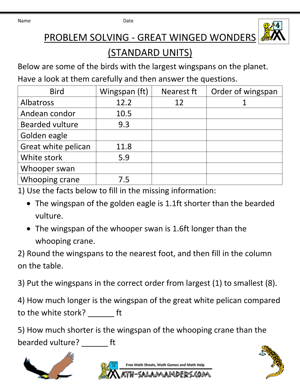 4th Grade Math Word Problems 4th Grade Math Word Problems