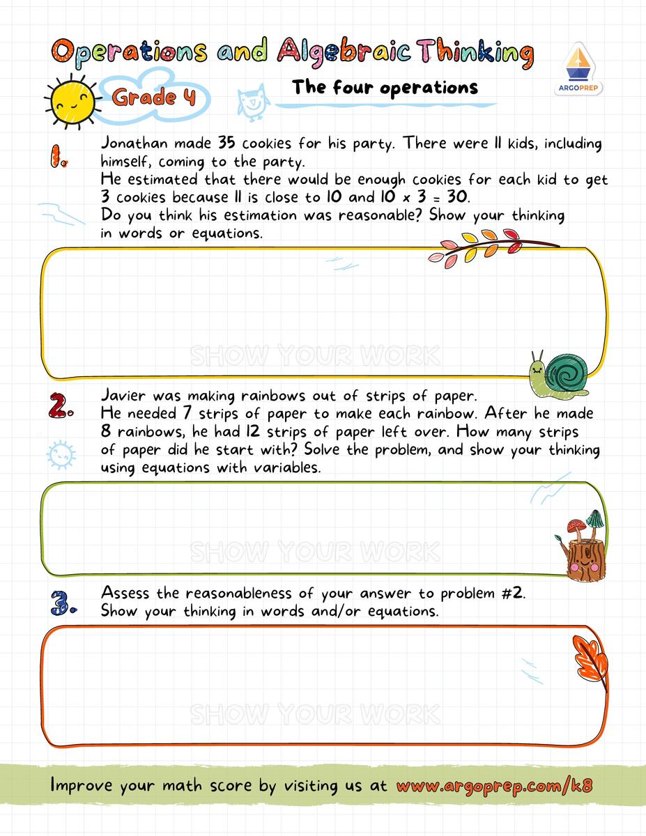 4th Grade Multi Step Word Problems Order Of Operations Worksheets For Free ArgoPrep Mixed Operations Word Problems Worksheets Math Worksheets MathsDiary
