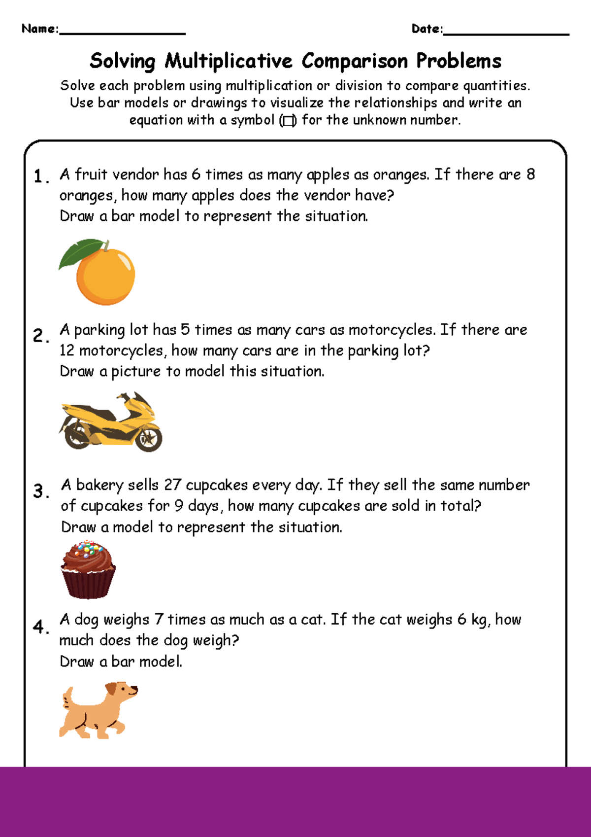 4th Grade Math Word Problems