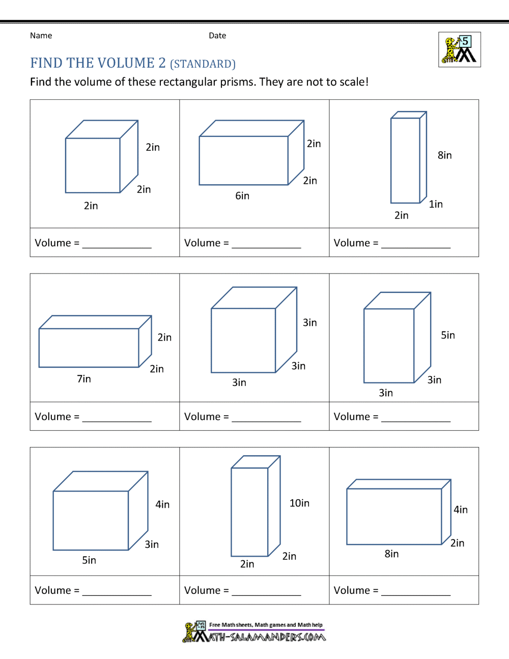 5th Grade Volume Worksheets 5th Grade Volume Worksheets