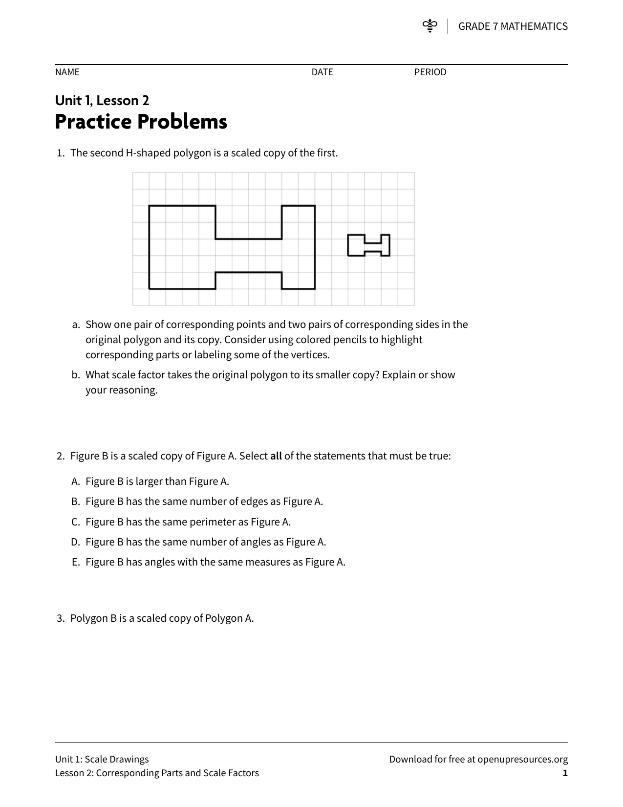 7th Grade Math Scale Drawings Practice Problems