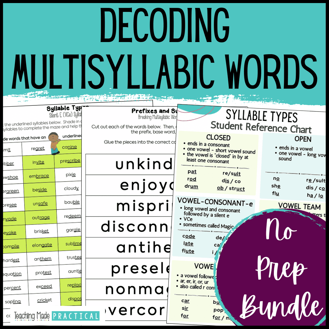 9 Activities For Teaching Decoding Multisyllabic Words Teaching Made Practical 9 Activities For Teaching Decoding Multisyllabic Words Teaching Made Practical