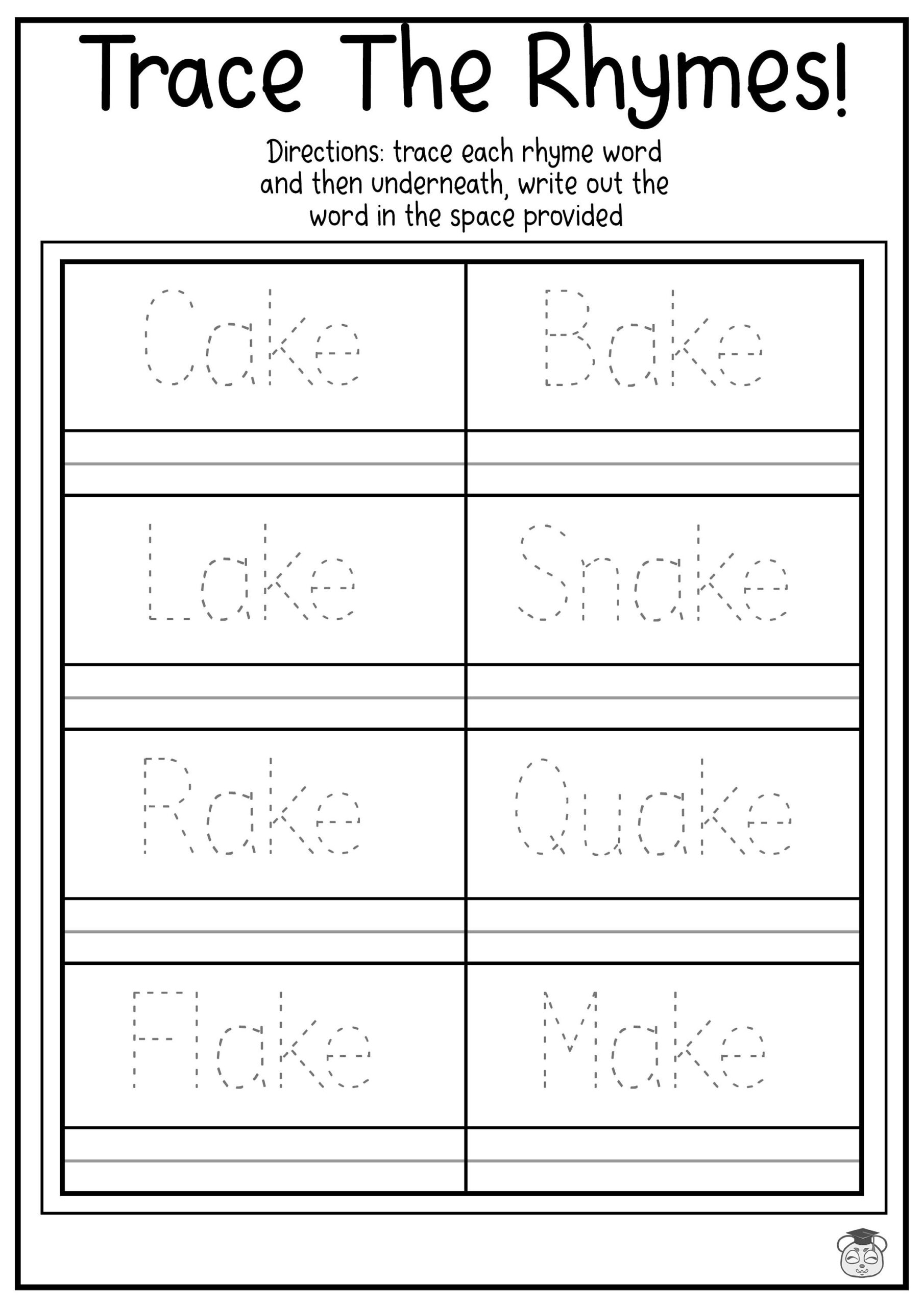 9 Printable Rhyme Word Tracing Writing Practice Worksheets Practice Tracing And Writing Using Rhymes Ages 4 7 KG1 To Grade 2 Etsy 9 Printable Rhyme Word Tracing Writing Practice Worksheets Practice Tracing And Writing Using Rhymes Ages 4 7 KG1 To Grade 2 Etsy