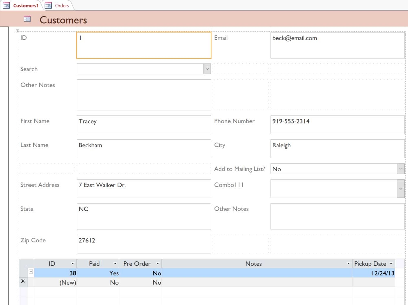 Access Creating Forms