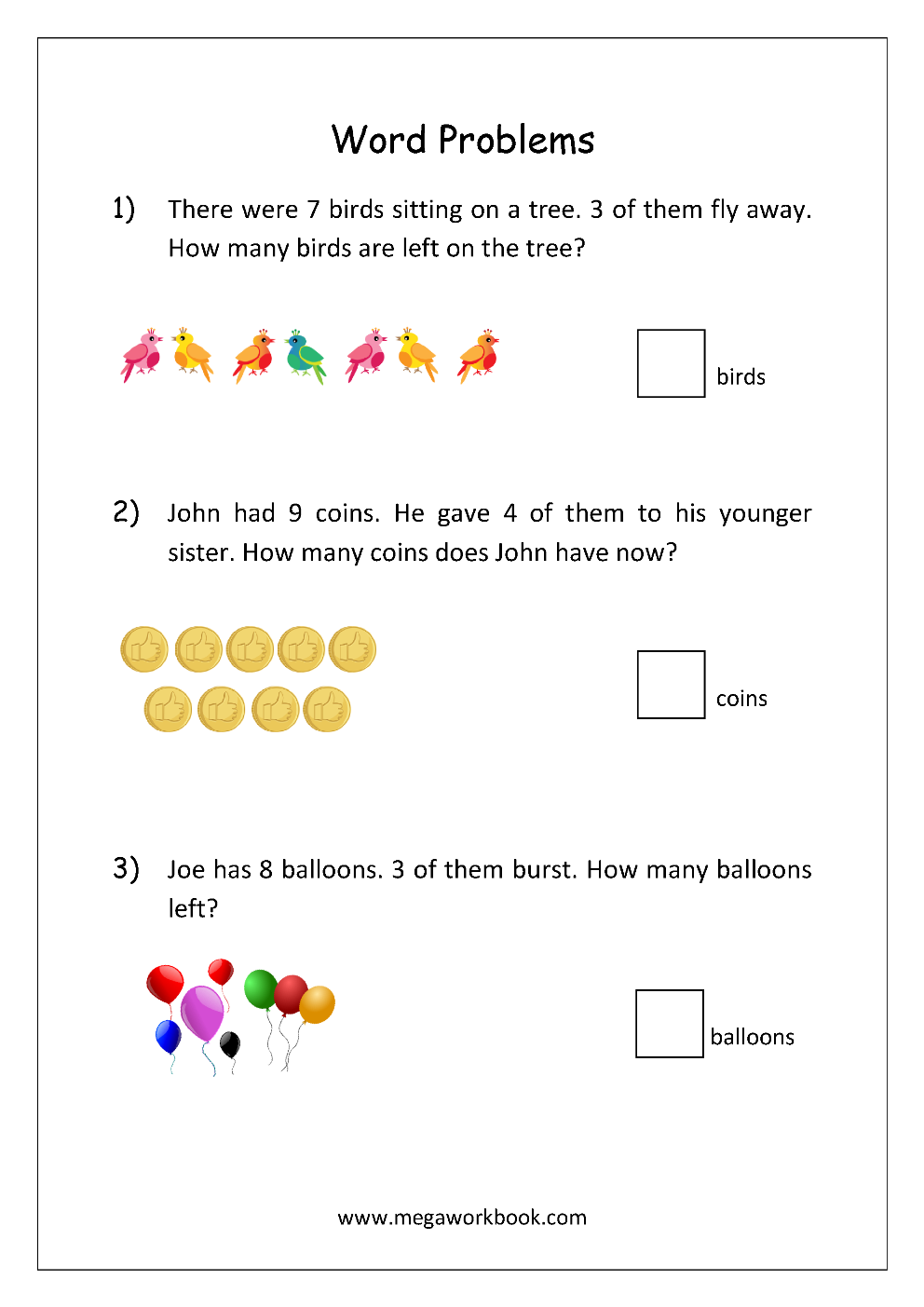 Addition And Subtraction Word Problems Story Problems With Examples MegaWorkbook Addition And Subtraction Word Problems Story Problems With Examples MegaWorkbook