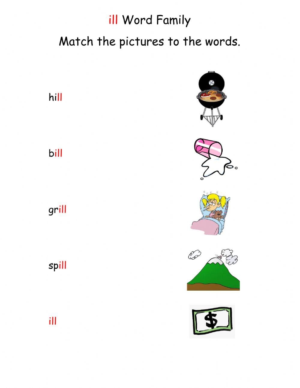 All About The Word Family Ill Activities No Prep Just Print Worksheets Library All About The Word Family Ill Activities No Prep Just Print Worksheets Library