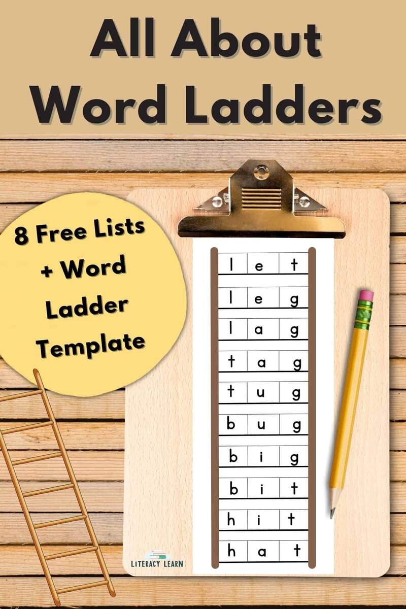 All About Word Ladders Plus Free Printables Literacy Learn Word Ladders Printable And Digital Phonics Activities Lead In Literacy Resources For Kindergarten 1st 2nd Grade