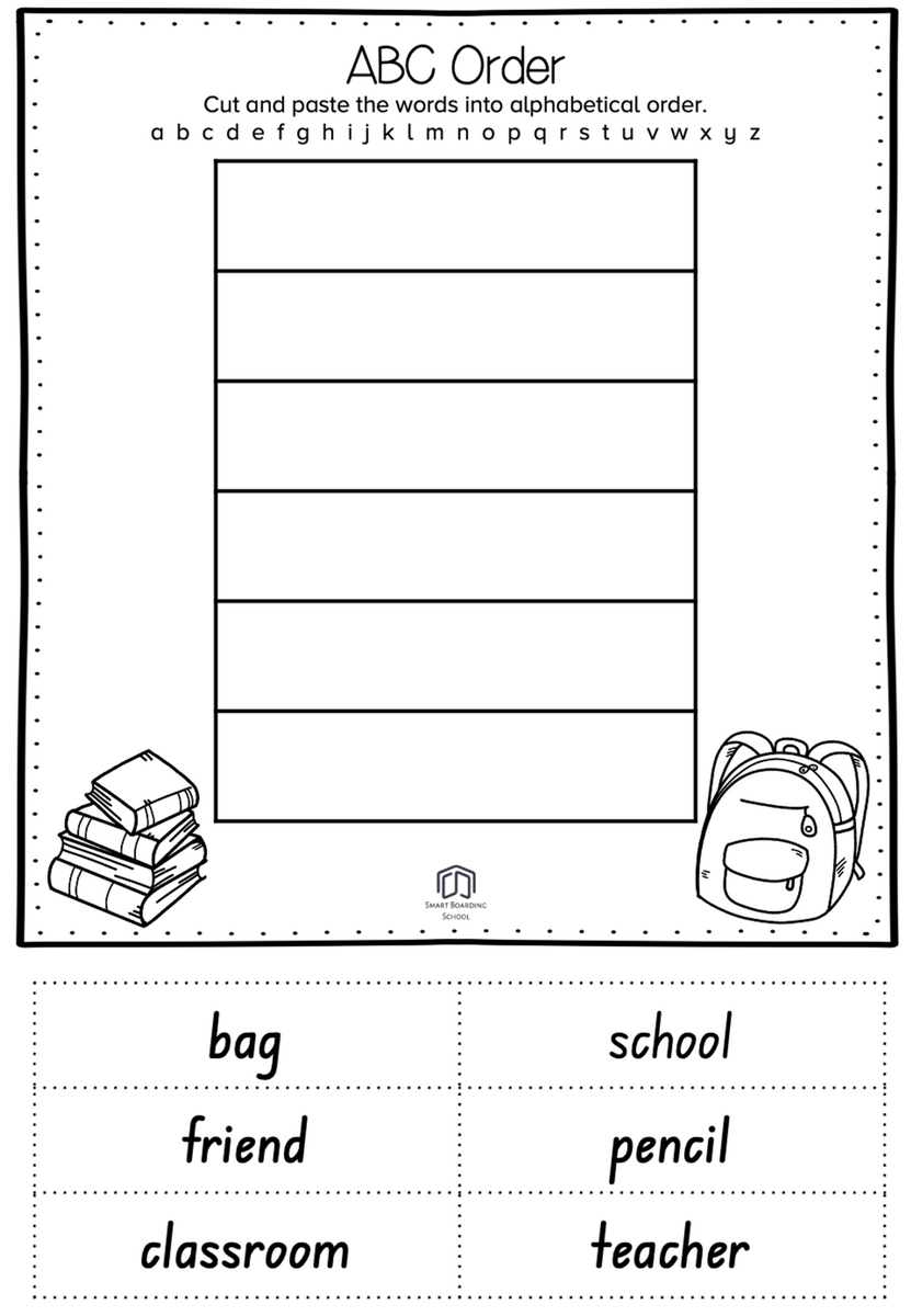 Alphabetical Order Worksheet