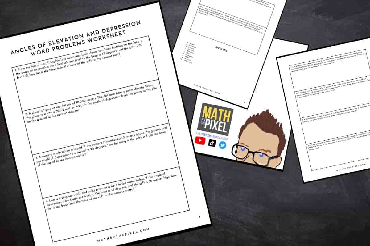 Angles Of Elevation And Depression Word Problems Worksheet Angles Of Elevation And Depression Word Problems Worksheet