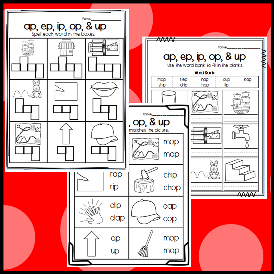 Ap Ep Ip Op And Up Word Family Worksheets Made By Teachers Ap Ep Ip Op And Up Word Family Worksheets Made By Teachers