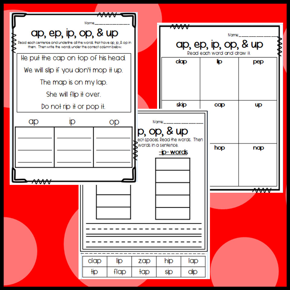 Ap Ep Ip Op And Up Word Family Worksheets Made By Teachers Ap Ep Ip Op And Up Word Family Worksheets Made By Teachers
