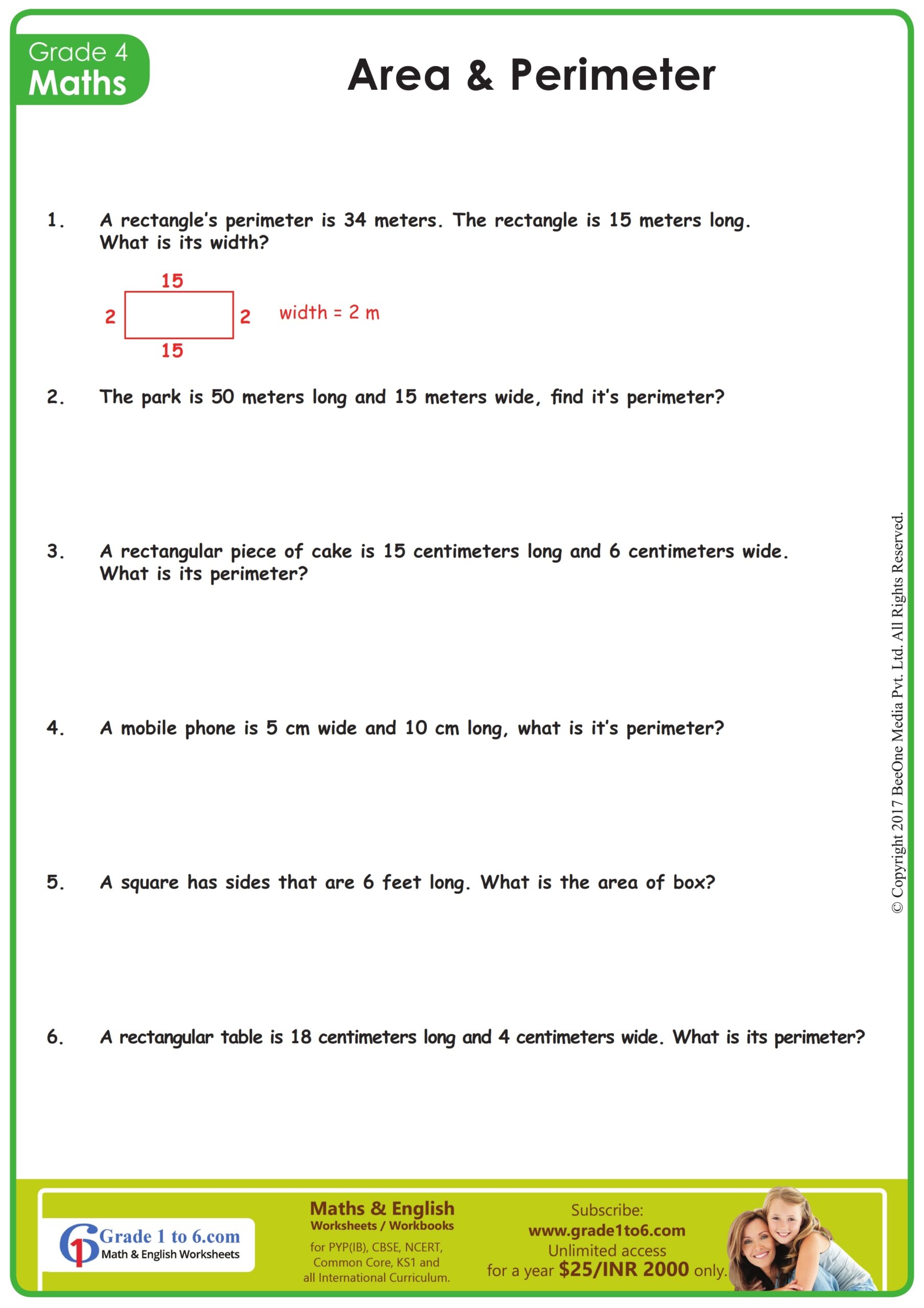 Area Perimeter Word Problems For Grade 4 Area Perimeter Word Problems For Grade 4