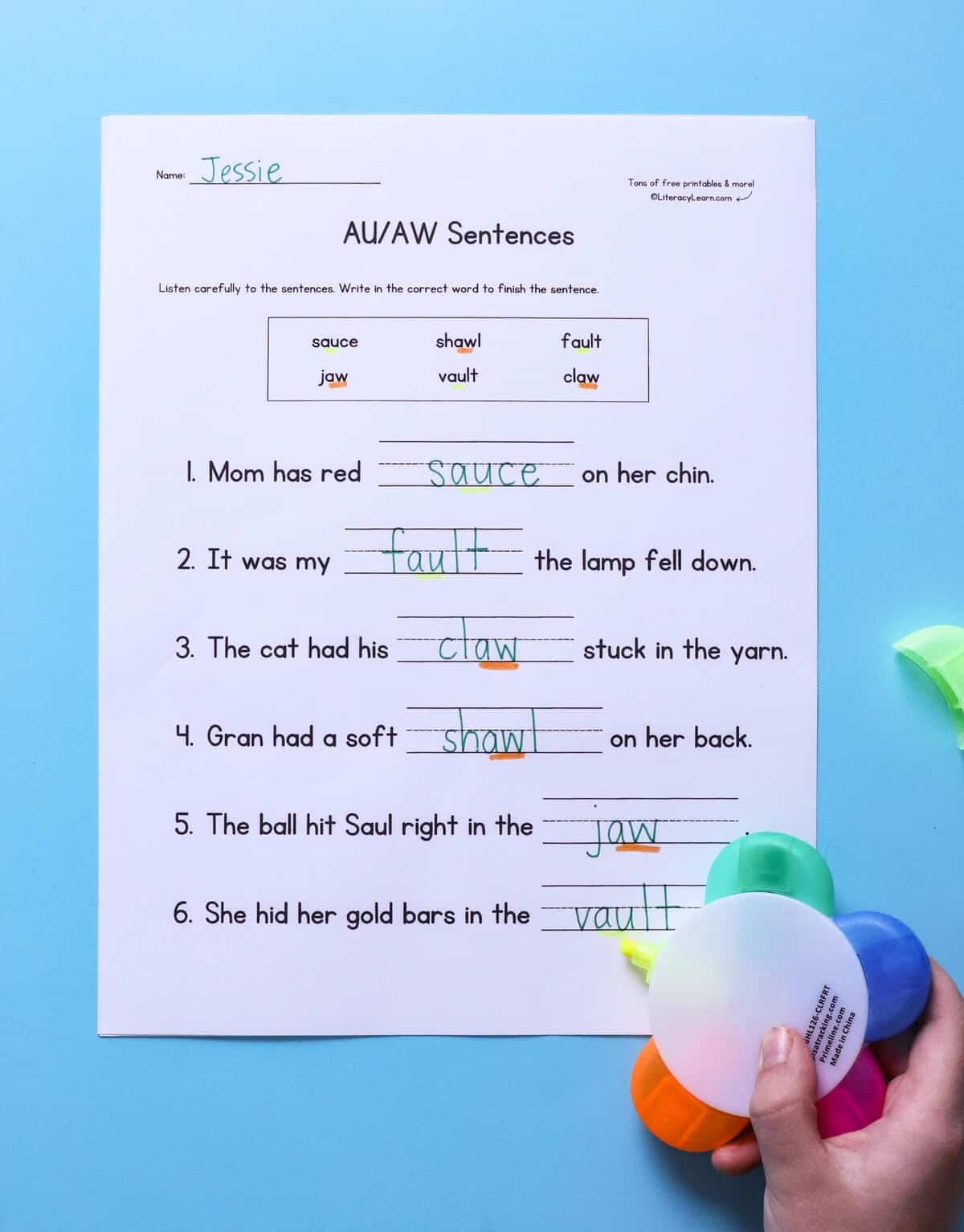 AU And AW Words Teaching Tips 5 Free Worksheets Literacy Learn Phonics Unit 6 Activity Diphthong Au Aw Worksheet ClassMonitor
