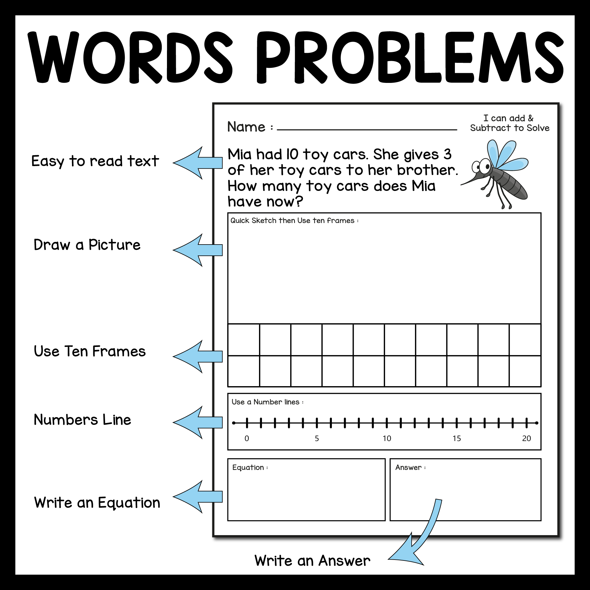 August Word Problem Addition Subtraction To Within 20 Math Worksheets Made By Teachers
