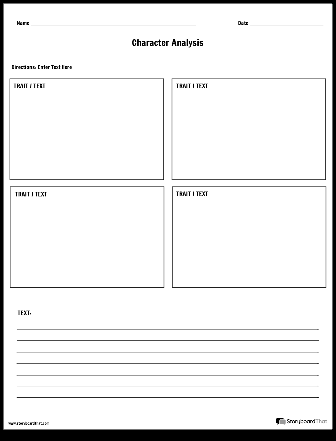 Character Analysis Worksheets By Storyboard That 2025 Character Interview A Worksheet For Beginners Writers Write