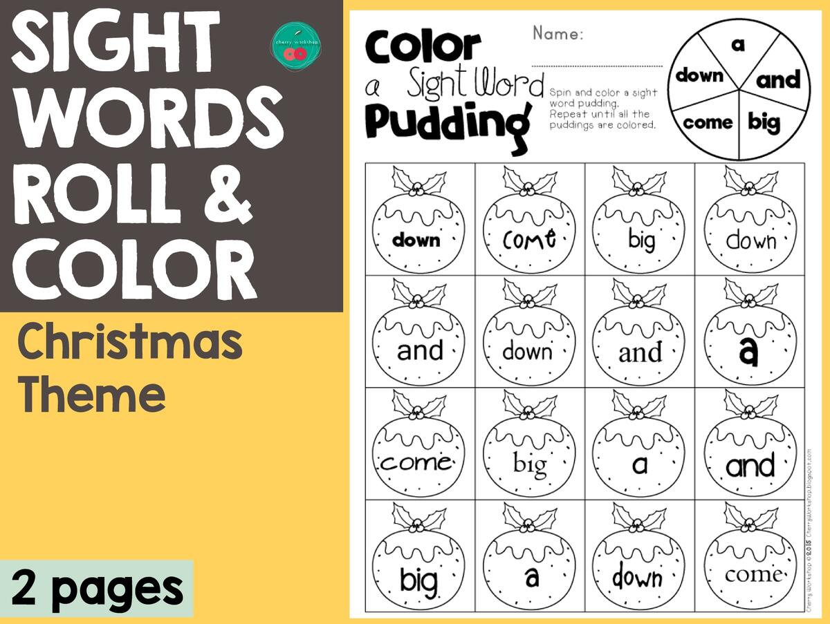Christmas Sight Words Roll Color By Teach Simple FREE Printable Christmas Sight Word Games For Preschoolers
