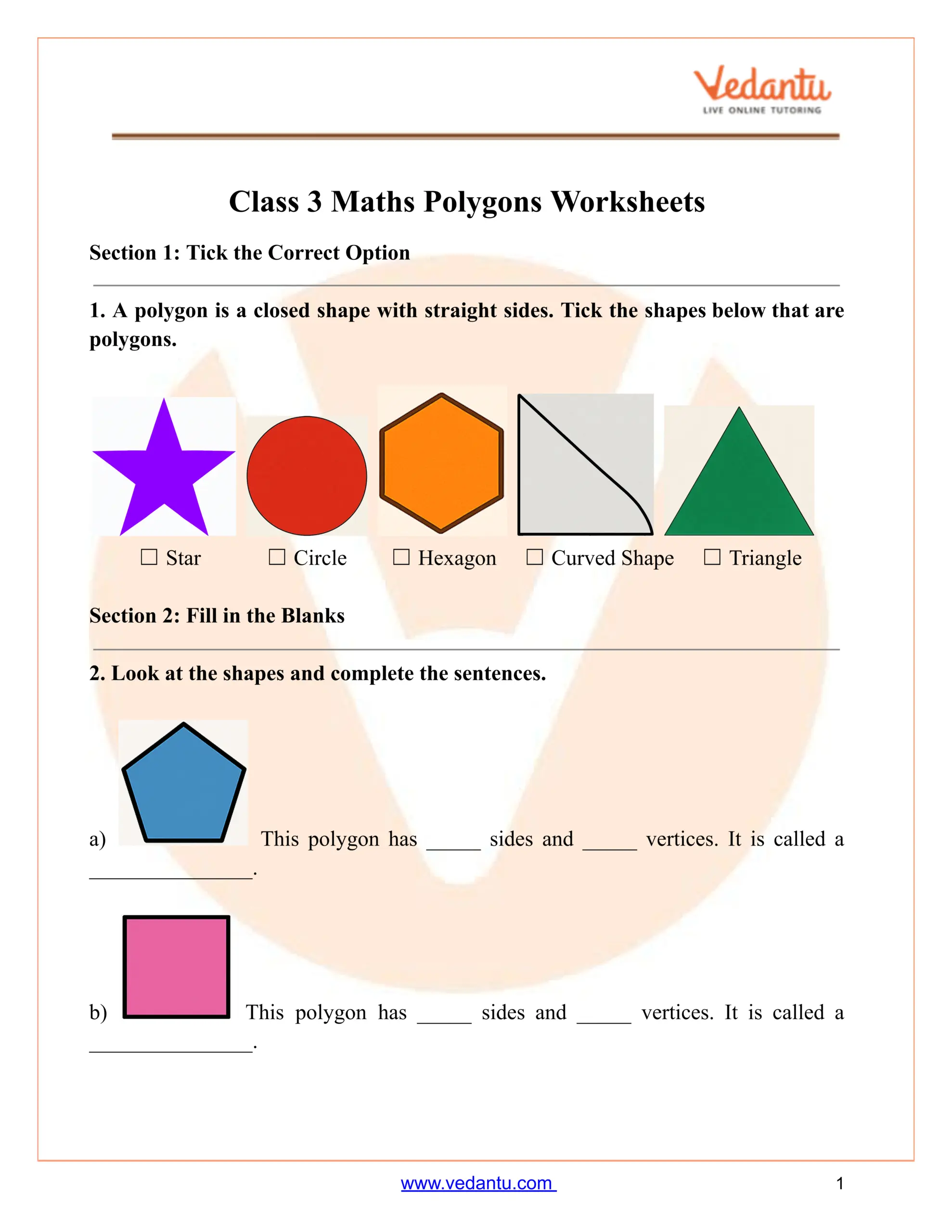 Class 3 Maths Polygons Worksheet With Answers Free Printable PDF Shapes Worksheet Word Problems Grade 3 Math Math Word Problems Worksheets Library
