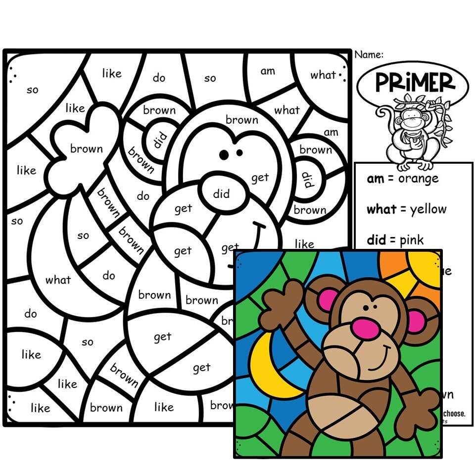Color By Sight Words Kindergarten Zoo Theme Made By Teachers Color By Sight Words Kindergarten Zoo Theme Made By Teachers