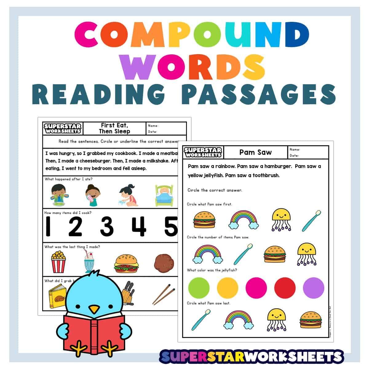 Compound Word Reading Passages Superstar Worksheets Compound Word Reading Passages Superstar Worksheets