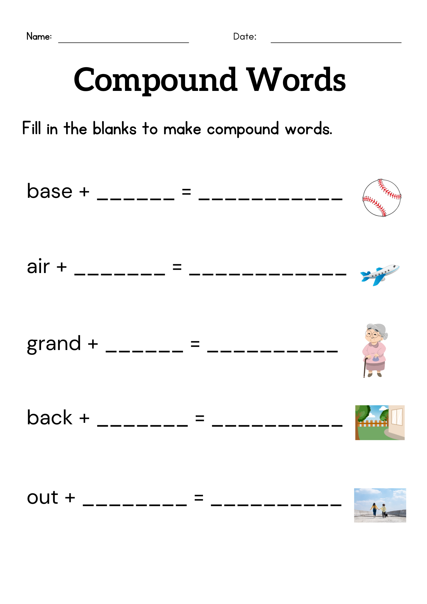 Compound Words CBSE Class 2 Grade1to6