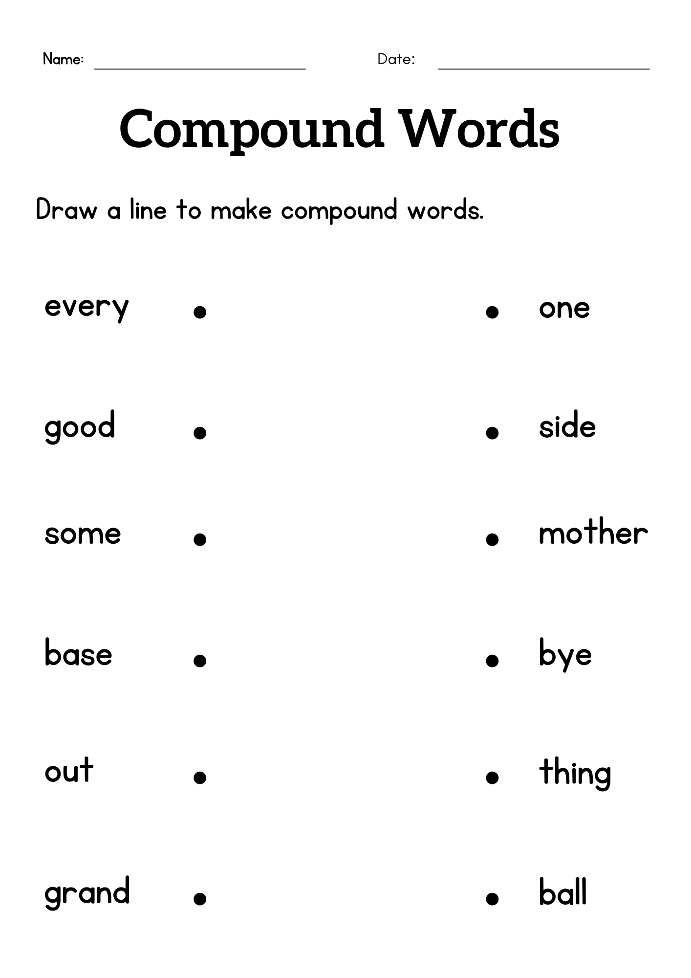 Compound Words Worksheet For Grade 1 Or 2 Compound Words Activity Sheets Teaching Resources Compound Words Worksheet For Grade 1 Or 2 Compound Words Activity Sheets Teaching Resources