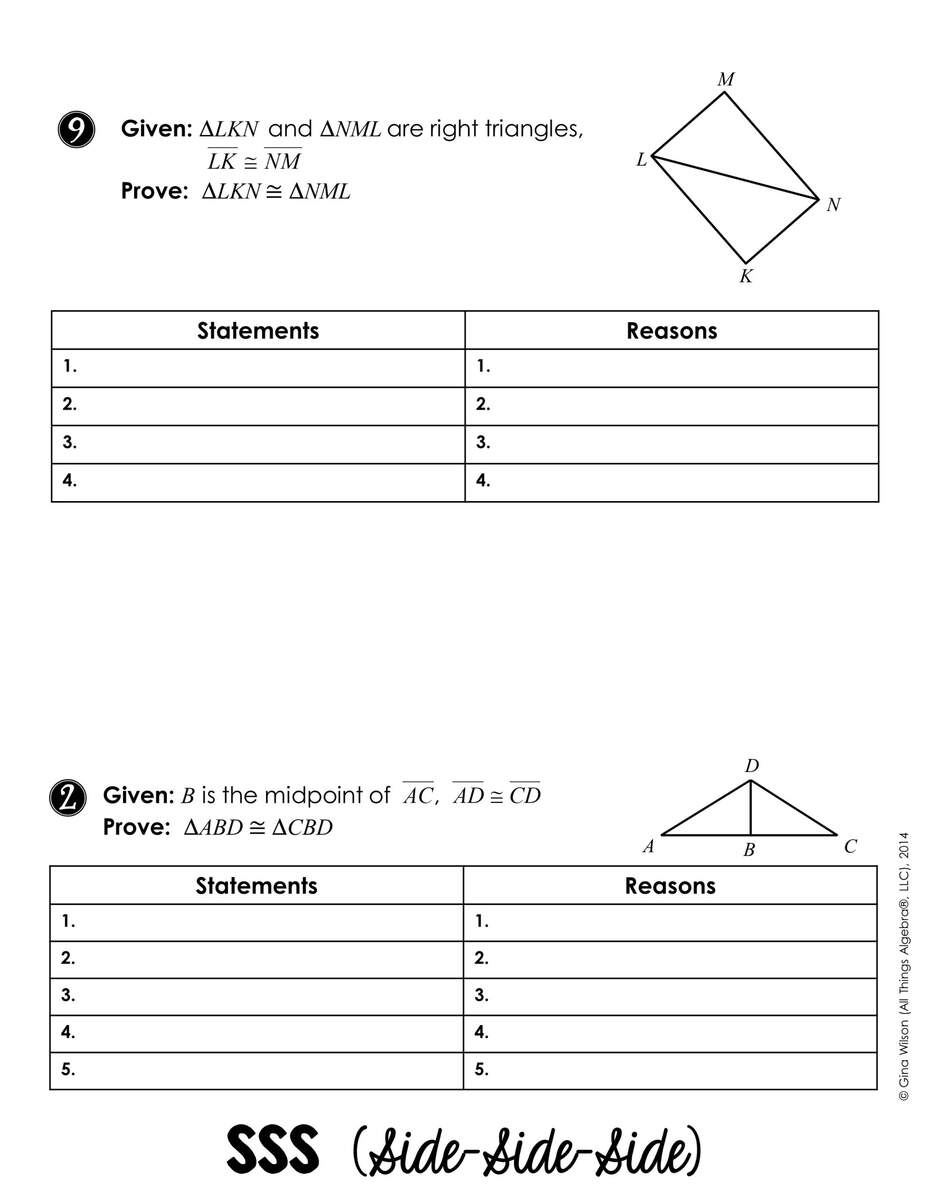 Congruent Triangle Proofs Flip Book All Things Algebra Congruent Triangle Proofs Flip Book All Things Algebra