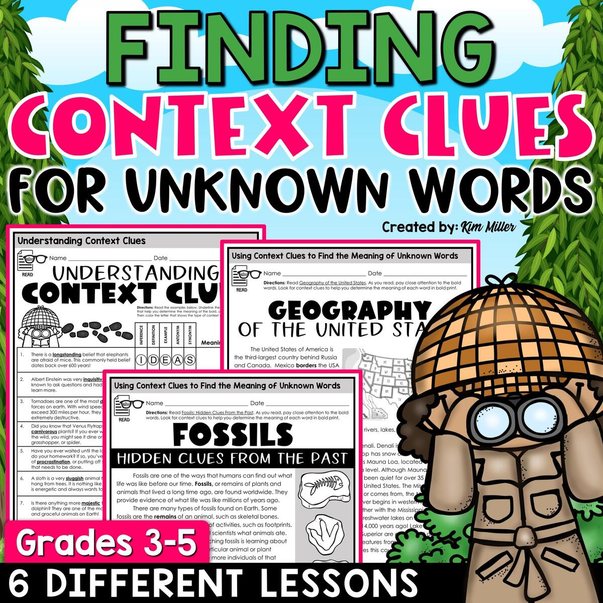 Context Clues Worksheets And Passages Determining Meaning Of Unknown Words A Love Of Teaching Kim Miller Context Clues Worksheets And Passages Determining Meaning Of Unknown Words A Love Of Teaching Kim Miller