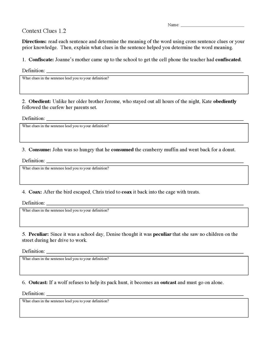 Context Clues Worksheets Ereading Worksheets Context Clues Worksheets Context Clues Worksheet Writing Part 8 Intermediate