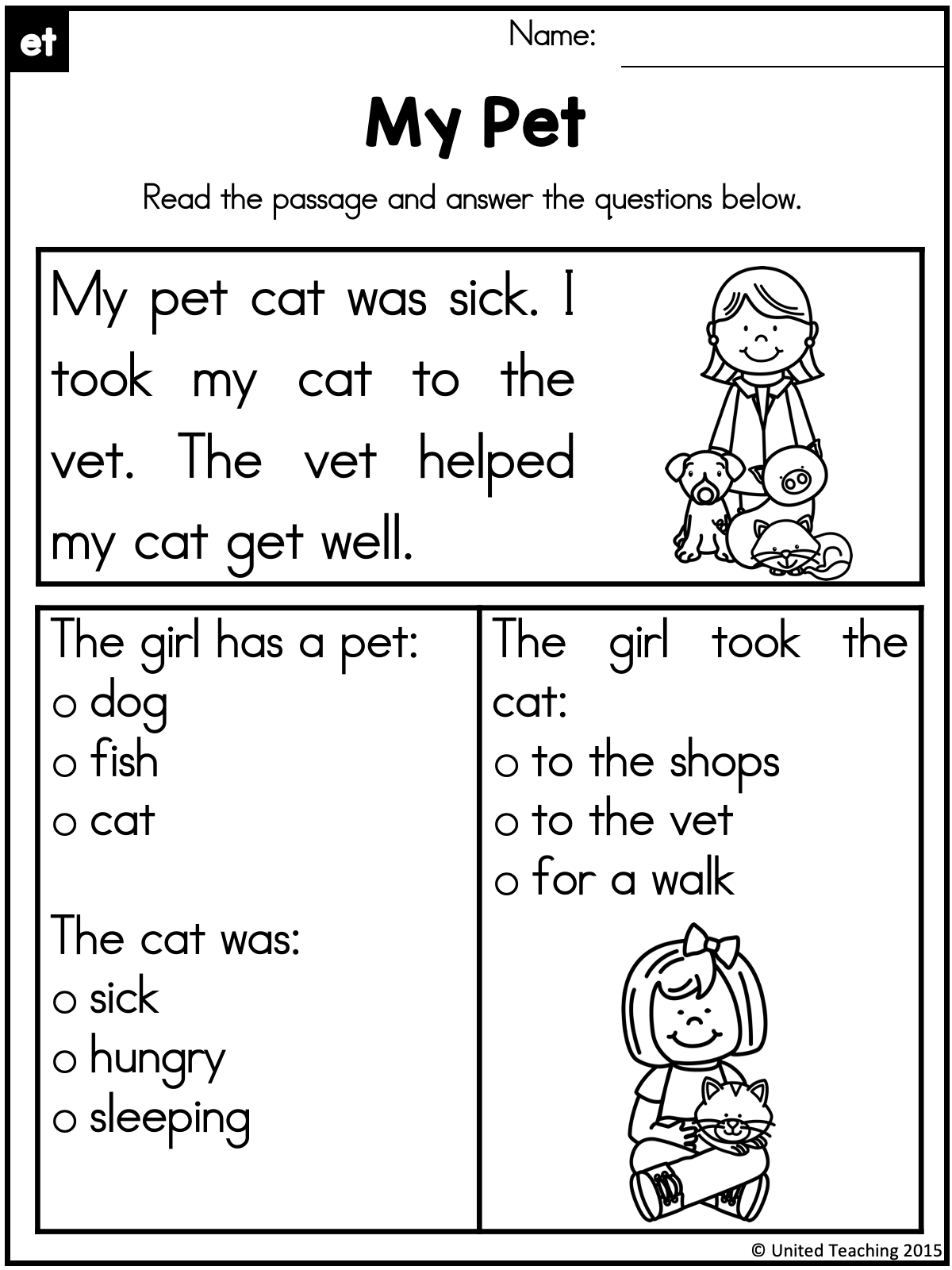 CVC Word Family Comprehension Checks United Teaching Word Family Reading Comprehension Passages Worksheets For Kids Made By Teachers