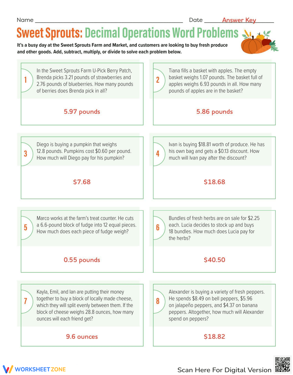 Decimal Ops Word Problems Worksheet Decimal Ops Word Problems Worksheet