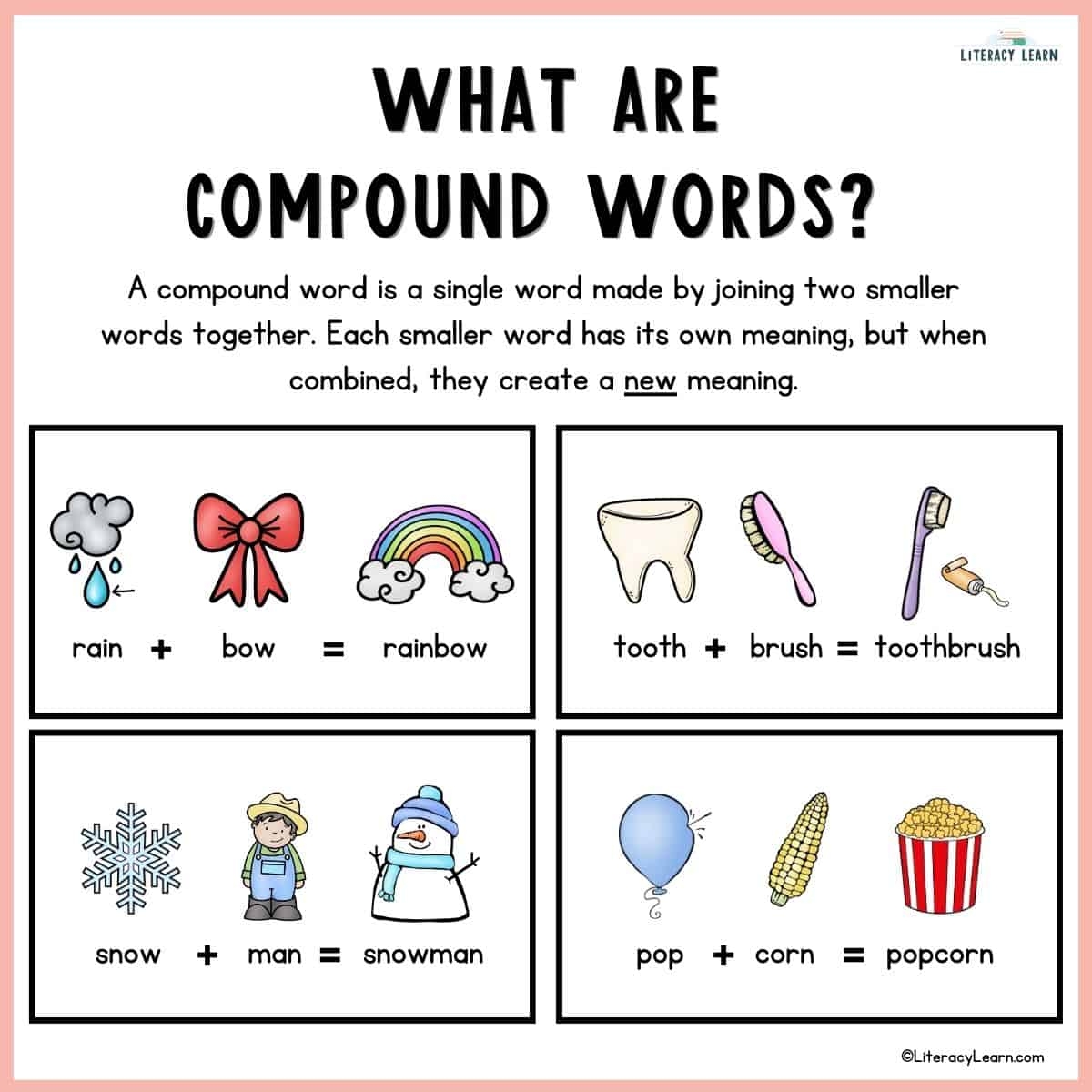 Decodable Compound Word Puzzles FREE Printables Literacy Learn