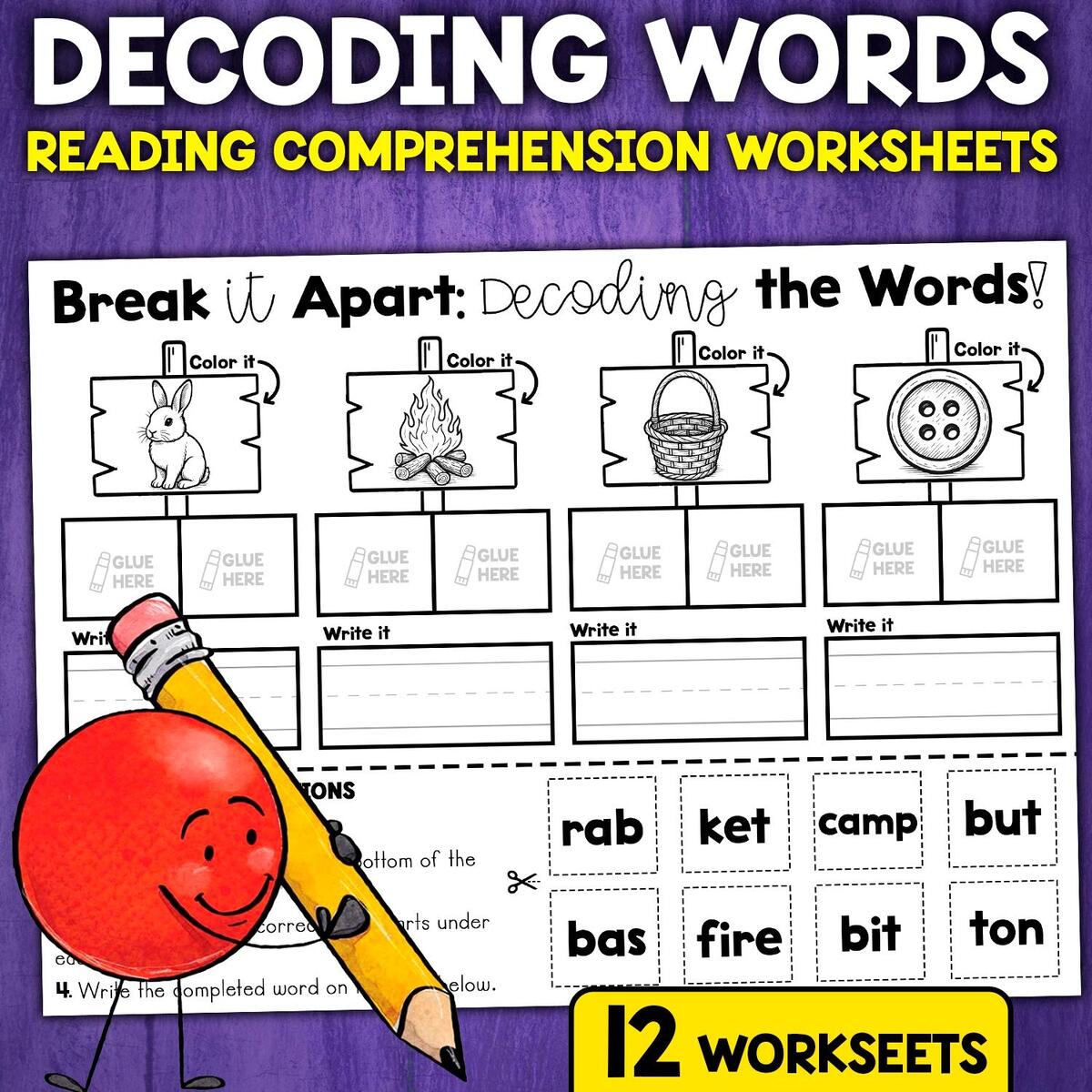Decoding Multisyllabic Words Worksheets Building Multisyllabic Words Activity Etsy